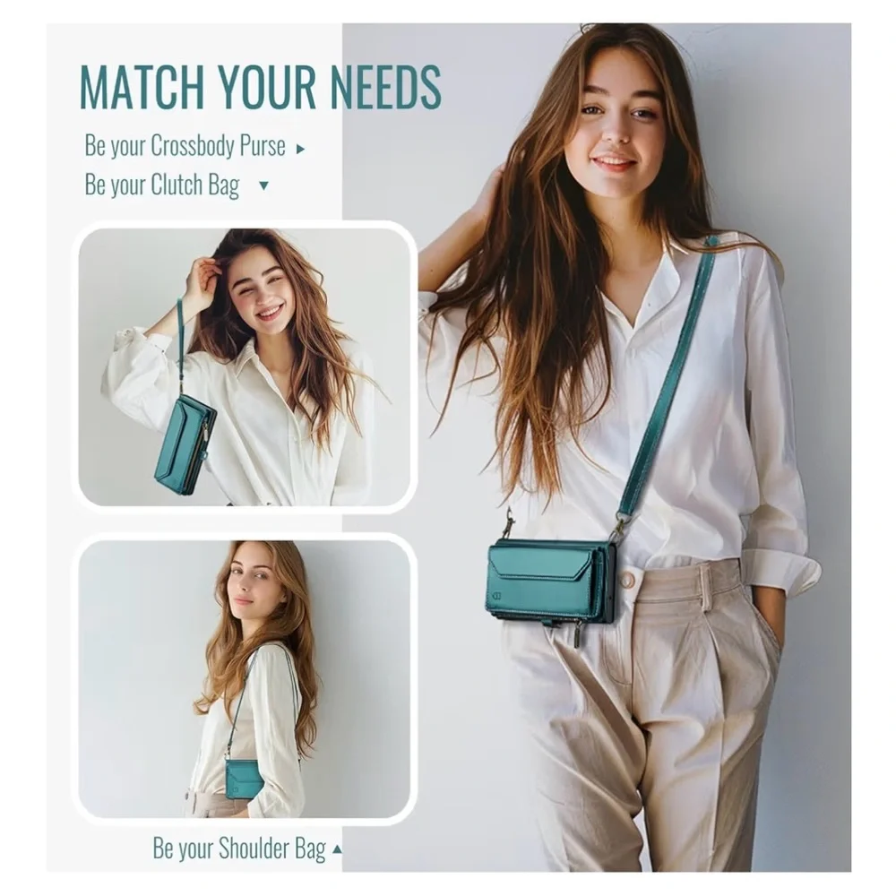 Crossbody for Samsung Galaxy S22 Ultra, Case Wallet Card Holder, Strapurs, NEW - Picture 7 of 12